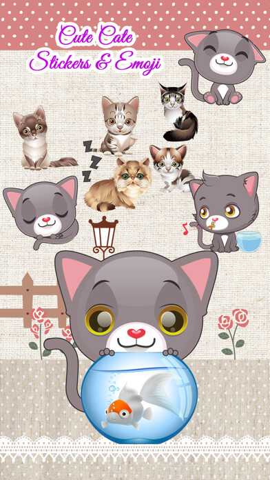 Emulate iPhone app Cute Cat Stickers & Emoji using MyAndroid