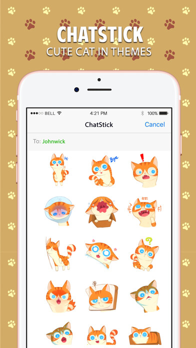 Emulate iPhone app Cute Cat Stickers for iMessage using MyAndroid Emulate iPhone app Cute Cat Stickers for iMessage using MyAndroid