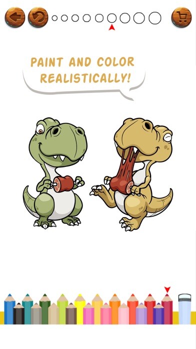 Emulate iPhone app Cute Dinosaur Coloring Book using MyAndroid Emulate iPhone app Cute Dinosaur Coloring Book using MyAndroid
