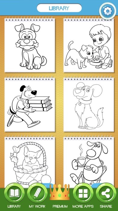 Emulate iPhone app Cute Dog Coloring Book Pages using MyAndroid Emulate iPhone app Cute Dog Coloring Book Pages using MyAndroid