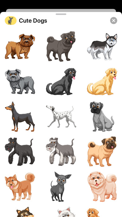 Emulate iPhone app Cute Dog Puppy Doggy Stickers using MyAndroid Emulate iPhone app Cute Dog Puppy Doggy Stickers using MyAndroid