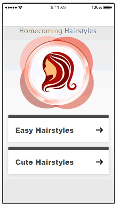 Emulate iPhone app Cute Easy Homecoming Hairstyles using MyAndroid
