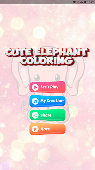 Run android online APK Cute Elephant Coloring Pages from MyAndroid or emulate Cute Elephant Coloring Pages using MyAndroid