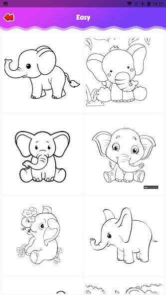 Emulate Cute Elephant Coloring Pages from MyAndroid or run Cute Elephant Coloring Pages using MyAndroid