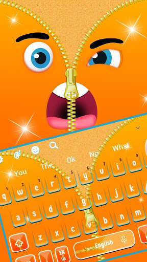Run android online APK Cute Eyes Gold Zipper Keyboard Theme from MyAndroid or emulate Cute Eyes Gold Zipper Keyboard Theme using MyAndroid