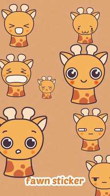Emulate Android APK Cute Fawn Keyboard Sticker