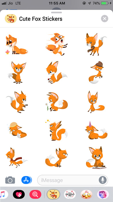 Emulate iPhone app Cute Fox Emojis using MyAndroid Emulate iPhone app Cute Fox Emojis using MyAndroid