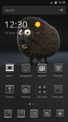 Emulate Android APK Cute goat Theme sheep Theme Black matte wallpaper