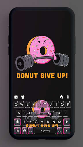 Run android online APK Cute Gym Donut Keyboard Background from MyAndroid or emulate Cute Gym Donut Keyboard Background using MyAndroid
