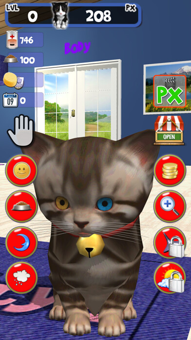 Emulate iPhone app Cute kitten virtual pet, your own kitty to take care using MyAndroid Emulate iPhone app Cute kitten virtual pet, your own kitty to take care using MyAndroid