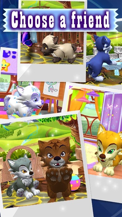 Emulate iPhone app Cute Kitty: Fairytale Little Kitten for kids using MyAndroid