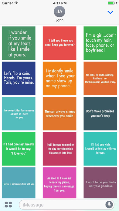 Emulate iPhone app Cute Love Quotes Stickers using MyAndroid Emulate iPhone app Cute Love Quotes Stickers using MyAndroid