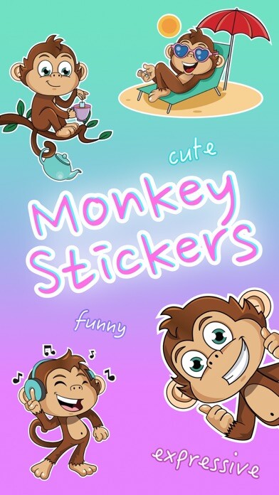 Emulate iPhone app Cute Monkey Stickers using MyAndroid Emulate iPhone app Cute Monkey Stickers using MyAndroid