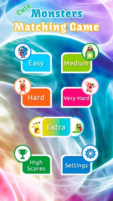 Emulate iPhone app Cute Monsters Matching Game using MyAndroid
