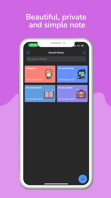 Emulate iPhone app CuteNote: Stickers & Widget using MyAndroid Emulate iPhone app CuteNote: Stickers & Widget using MyAndroid