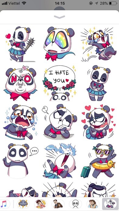 Emulate iPhone app Cute Panda Pun Funny Stickers using MyAndroid Emulate iPhone app Cute Panda Pun Funny Stickers using MyAndroid