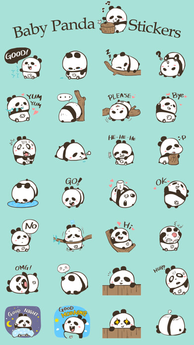 Emulate iPhone app Cute Panda Stickers Pack for iMessage - Baby Panda using MyAndroid Emulate iPhone app Cute Panda Stickers Pack for iMessage - Baby Panda using MyAndroid