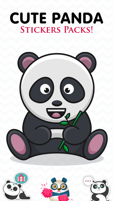 Emulate iPhone app Cute Panda Stickers Pack! using MyAndroid