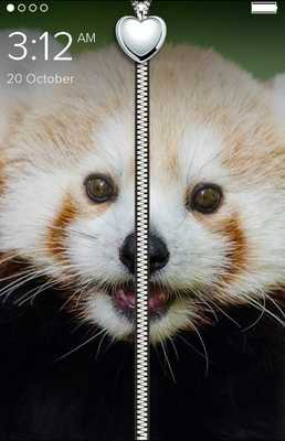 Emulate Android APK Cute Panda Zipper Lock Screen