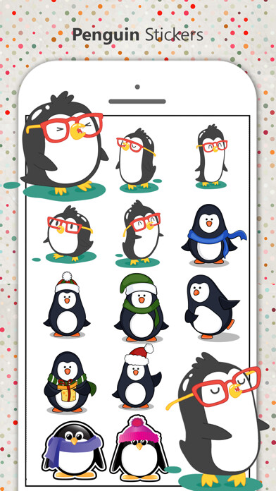 Emulate iPhone app Cute Penguin Stickers.! using MyAndroid