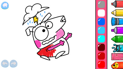 Emulate iPhone app Cute Piggy : Coloring using MyAndroid