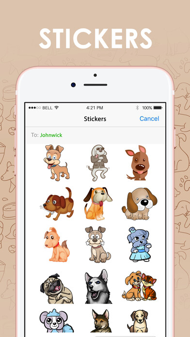 Emulate iPhone app Cute Puppies Stickers Themes by ChatStick using MyAndroid Emulate iPhone app Cute Puppies Stickers Themes by ChatStick using MyAndroid