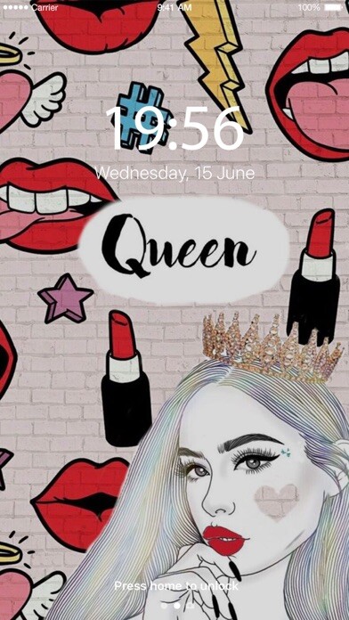 Emulate iPhone app Cute Queen Wallpapers HD using MyAndroid