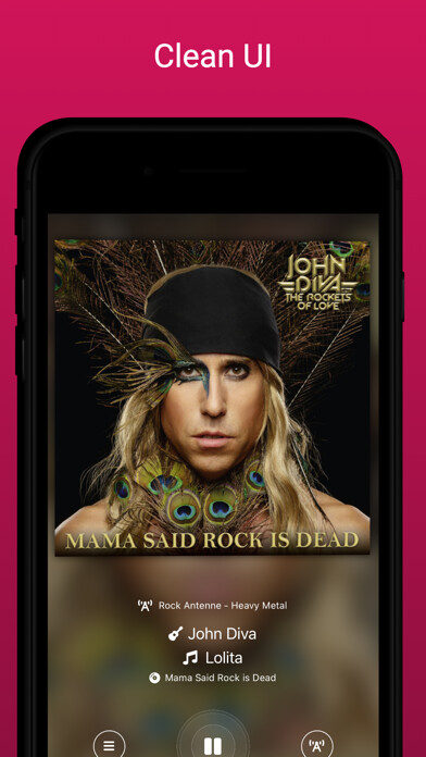 Emulate iPhone app Cuterdio - Internet Radio using MyAndroid
