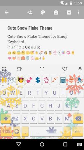 Run android online APK Cute Snow Flake Emoji Keyboard from MyAndroid or emulate Cute Snow Flake Emoji Keyboard using MyAndroid