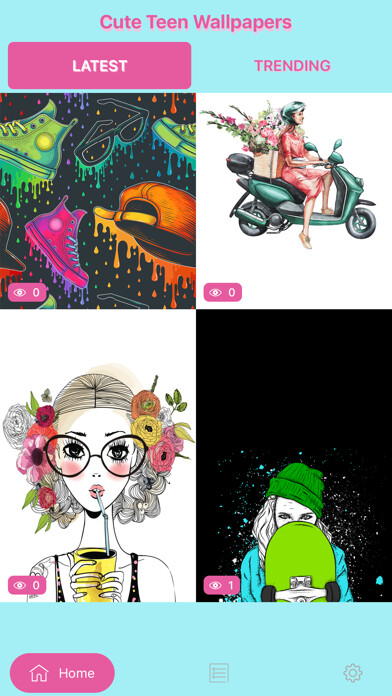 Emulate iPhone app Cute Teen Wallpapers using MyAndroid