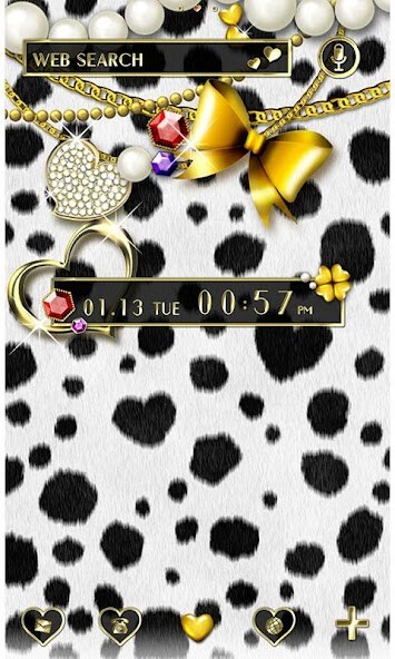 Run android online APK Cute Theme Dalmatian Hearts from MyAndroid or emulate Cute Theme Dalmatian Hearts using MyAndroid