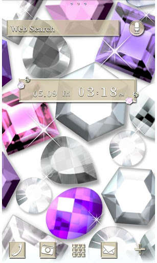 Emulate Android APK Cute Theme-Glittering Gems-