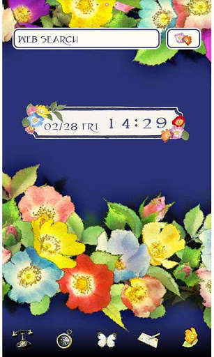 Run android online APK Cute Theme-Navy & Roses- from MyAndroid or emulate Cute Theme-Navy & Roses- using MyAndroid