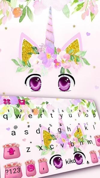 Run android online APK Cute Unicorn Girly Keyboard Theme from MyAndroid or emulate Cute Unicorn Girly Keyboard Theme using MyAndroid