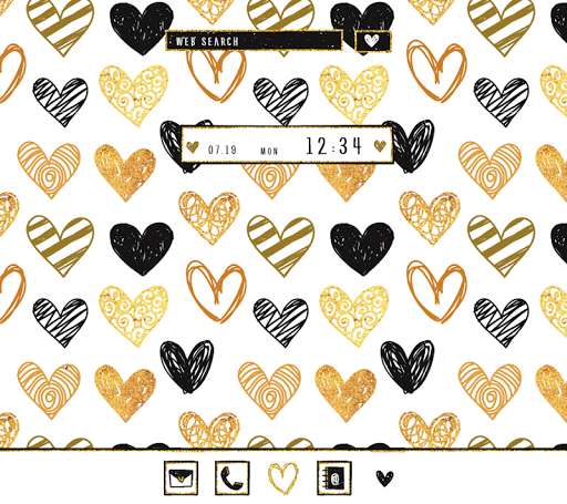 Emulate Android APK Cute Wallpaper Gold Black Hearts Theme Emulate Android APK Cute Wallpaper Gold Black Hearts Theme