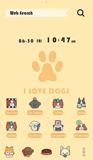 Emulate Android APK Cute Wallpaper I Love DOGS Theme Emulate Android APK Cute Wallpaper I Love DOGS Theme