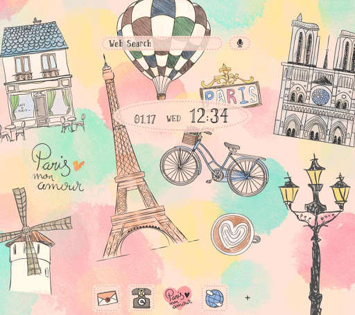 Emulate Android APK Cute Wallpaper I Love Paris Theme Emulate Android APK Cute Wallpaper I Love Paris Theme