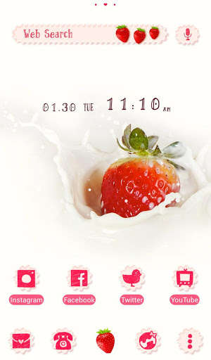 Emulate Android APK Cute Wallpaper Strawberry Milk Crown Theme Emulate Android APK Cute Wallpaper Strawberry Milk Crown Theme
