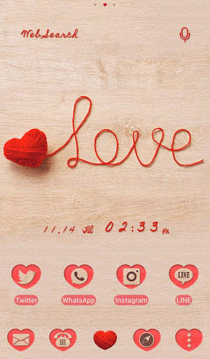 Run android online APK Cute Wallpaper Yarn Love Theme from MyAndroid or emulate Cute Wallpaper Yarn Love Theme using MyAndroid