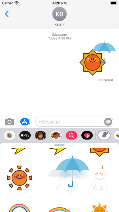 Emulate iPhone app Cute weather sticker using MyAndroid Emulate iPhone app Cute weather sticker using MyAndroid