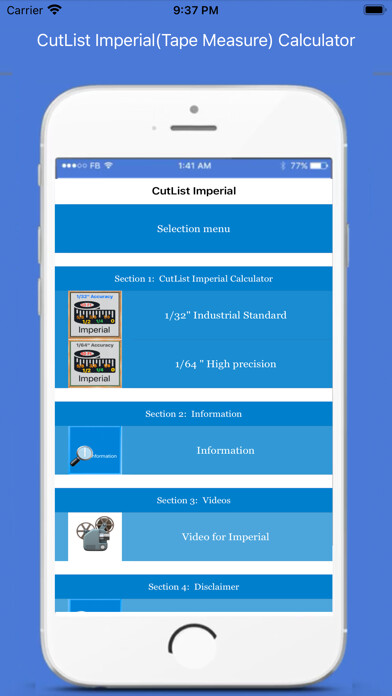 Emulate iPhone app CutList Imperial Calculator using MyAndroid Emulate iPhone app CutList Imperial Calculator using MyAndroid