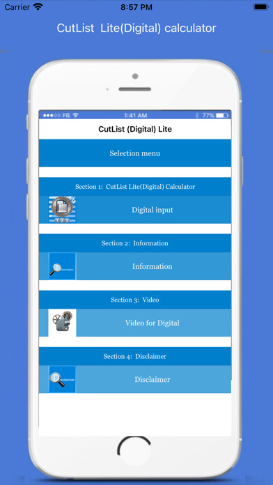 Emulate iPhone app CutList Lite Digital using MyAndroid Emulate iPhone app CutList Lite Digital using MyAndroid
