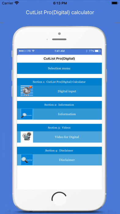 Emulate iPhone app CutList Pro Digital Calculator using MyAndroid Emulate iPhone app CutList Pro Digital Calculator using MyAndroid