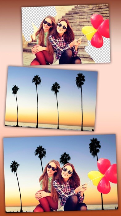 Emulate iPhone app Cut paste photo editor & Background eraser - Pro using MyAndroid