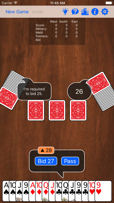 Emulate iPhone app Cutthroat Pinochle using MyAndroid Emulate iPhone app Cutthroat Pinochle using MyAndroid