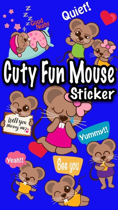 Emulate iPhone app Cuty Fun Mouse Sticker using MyAndroid Emulate iPhone app Cuty Fun Mouse Sticker using MyAndroid