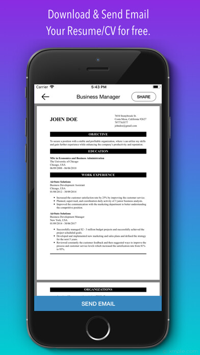 Emulate iPhone app CV Builder - Resume & CV Maker using MyAndroid Emulate iPhone app CV Builder - Resume & CV Maker using MyAndroid