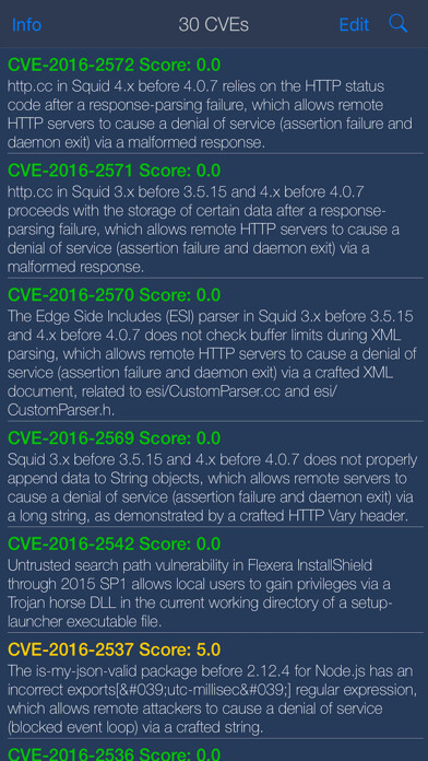 Emulate iPhone app CVEMonitor using MyAndroid