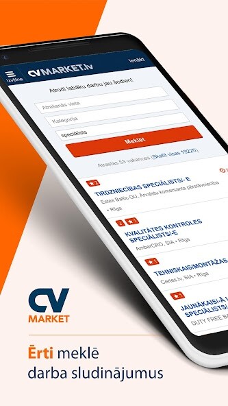 Emulate iPhone app CVMarket.lv darba sludinājumi using MyAndroid Emulate iPhone app CVMarket.lv darba sludinājumi using MyAndroid