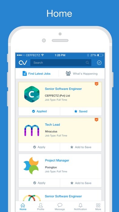 Emulate iPhone app CV Showcase using MyAndroid